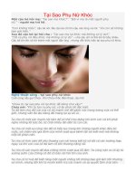 Tại Sao Phụ Nữ Khóc