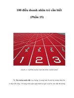Tài liệu 100 điều doanh nhân trẻ cần biết (Phần 15) pdf