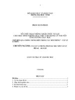 Tổ chức hoạt động nhận thức tự lực cho học sinh thông qua việc vận dụng lí thuyết tình huống dạy học (thể hiện qua chương dòng diện trong các môi trường vật lí 11 THPT) 