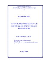 các giải pháp phát triển sản xuất cam canh trên địa bàn huyện đan phượng thành phố hà nội 