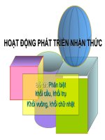Bài giảng Bé làm quen hình học