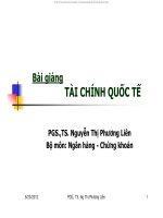 Bài giảng Tài chính quốc tế - Chương1