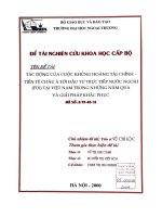 Tác động của cuộc khủng hoảng tài chính   tiền tệ châu á tới đầu tư trực tiếp nước ngoài (FDI) tại việt nam trong những năm qua và giải pháp khắc phục 