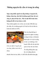 Tài liệu Những nguyên tắc cần có trong ăn uống pptx