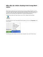 Tài liệu Sắp xếp các nhóm chương trình trong Star menu pptx
