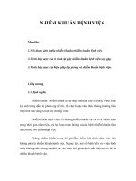 Tài liệu NHIỄM KHUẨN BỆNH VIỆN pdf