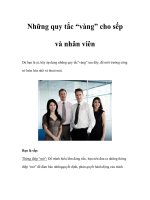 Tài liệu Những quy tắc “vàng” cho sếp và nhân viên ppt