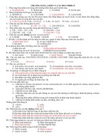 Tài liệu Trắc nghiệm sinh học chương Este, Lipid và Cacbon Hidrat pdf