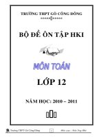 Gián án Bộ Đề Ôn HKI Toán 12 (2011)