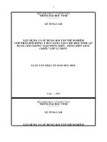 Xây dựng và sử dụng bài tập thí nghiệm góp phần bồi dưỡng tư duy sáng tạo cho học sinh (áp dụng cho chương dao động điện   dòng điện xoay chiều lớp 12 THPT) 