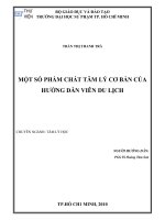 Một số phẩm chất tâm lý cơ bản của hướng dẫn viên du lịch 