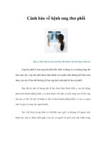 Tài liệu Cảnh báo về bệnh ung thư phổi pptx