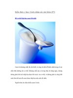 Tài liệu Kiến thức y học: Cách chăm sóc sức khỏe (P7) ppt