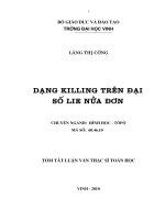 Dạng killing trên đại số lie nửa đơn 