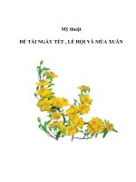 Tài liệu Mỹ thuật 5 - ĐỀ TÀI NGÀY TẾT , LỄ HỘI VÀ MÙA XUÂN pptx