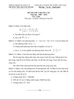 Tài liệu ĐỀ THI THỬ VÀO LỚP 10