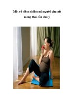 Tài liệu Một số viêm nhiễm mà người phụ nữ mang thai cần chú ý pdf
