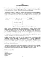 Tài liệu Unit_4: Hardware and software pptx