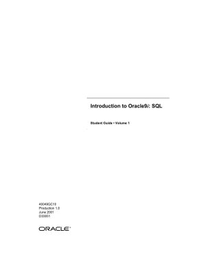 Tài liệu Introduction to oracle 9i : SQL ppt