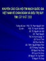 Tài liệu Khuyến cáo của hội tim mạch Quốc gia Việt Nam về chẩn đoán và điều trị suy tim: Cập nhật 2008 docx