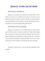 Tài liệu Quản lý và báo cáo tài chính pptx