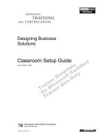 Tài liệu Designing Business - Classroom Setup Guide pptx