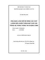 Ứng dụng logic mờ để nâng cao chất lượng điều khiển thâm nhập cuộc gọi trong hệ thống thông tin di động CDMA 