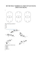 ĐỀ THI TRẮC NGHIỆM CỦA MỘT SỐ NGÂN HÀNG - ĐỀ THI TUYỂN DỤNG