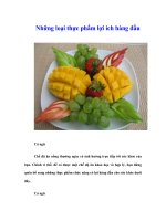 Tài liệu Những loại thực phẩm lợi ích hàng đầu ppt