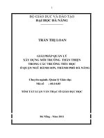 Giải pháp quản lý xây dựng môi trường thân thiện trong các trường tiểu học ở quận ngũ hành sơn thành phố đà nẵng 