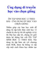 Tài liệu Ứng dụng di truyền học vào chọn giống pdf