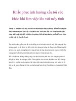 Khắc phục ảnh hưởng xấu tới sức khỏe khi làm việc lâu với máy tính