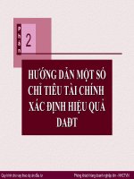 Tài liệu Hướng dẫn một số chỉ tiêu tài chính xác định hiệu quả dự án đầu tư pptx
