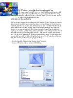 Tài liệu Để Windows hoàn hảo hơn theo cách của bạn Một trong những lí do để Windows trở ppt
