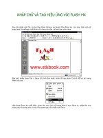 Tài liệu Nhập chữ và tạo hiệu ứng với Flash MX phần 4 pdf