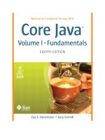 Tài liệu .VOLUME I-FUNDAMENTALS EIGHTH EDITION CAY S. HORSTMANN GARY CORNELL Sun Microsystems Press Upper pdf