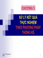 Tài liệu CHƯƠNG 5 XỬ LÝ KẾT QUẢ THỰC NGHIỆM THEO PHƯƠNG PHÁP THỐNG KÊ doc