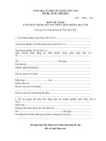 Tài liệu Đơn đề nghị đăng ký tổ chức bán hàng đa cấp docx