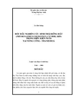 Bước đầu nghiên cứu sinh thái rồng đất (physignathus cocincins, cuvier, 1982) trong điều kiện nuôi tại nông cống   thanh hoá 
