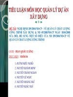 Bài giảng Quản Lý Dự Án