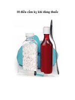 Tài liệu 10 điều cấm kỵ khi dùng thuốc doc