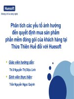 Slide phân tích các yếu tố ảnh hưởng đến quyết định mua sản phẩm phần mềm đóng gói của khách hàng tại thừa thiên huế 