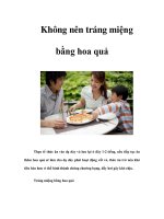 Tài liệu Không nên tráng miệng bằng hoa quả ppt