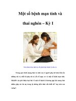 Tài liệu Một số bệnh mạn tính và thai nghén – Kỳ I pptx