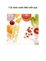 Tài liệu Các món canh chữa mất ngủ ppt