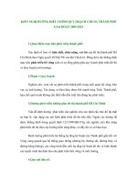 Tài liệu KIẾN NGHỊ HƯỚNG ĐIỀU CHỈNH QUY HOẠCH CHUNG THÀNH PHỐ GIAI ĐOẠN 2005-2025 docx