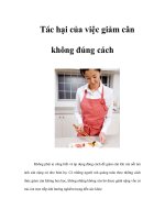 Tài liệu Tác hại của việc giảm cân không đúng cách ppt