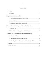 Các anr   không gian thoả mãn một số tính chất đặc biệt 