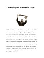 Tài liệu Thành công của bạn bắt đầu từ đây doc