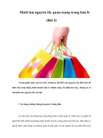 Tài liệu Mười hai nguyên tắc quan trọng trong bán lẻ (Bài 2) doc